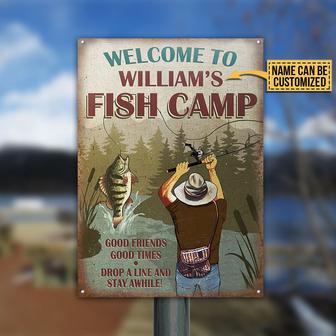 Fishing Camp Good Friend Personalized Metal Sign - Gift - Thegiftio UK