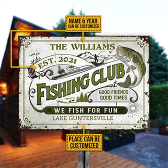 Fishing For Fun Personalized Metal Sign - Gift for Fisherman - Thegiftio UK