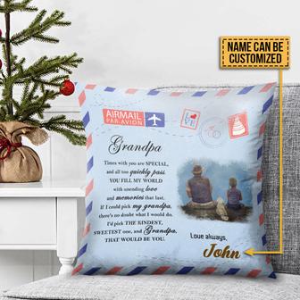 Fishing Grandpa That Would Be You Personalized Pillow - Thegiftio UK