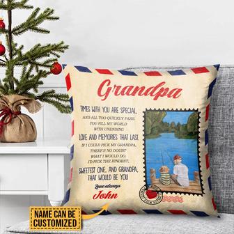 You Fill My World Personalized Pillow - Gift for Grandpa - Thegiftio UK