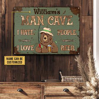 I Hate People Personalized Metal Sign - Gift for Fishermen - Thegiftio UK