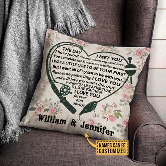 Fishing I Met You Personalized Pillow - Gift for Couples - Thegiftio UK