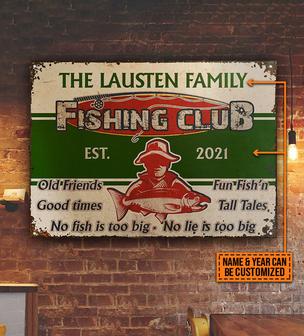 No Fish Is Too Big Custom Metal Sign - Gift for Fisherman - Thegiftio UK