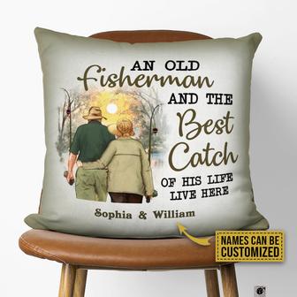The Best Catch Personalized Pillow - Anniversary Gift - Thegiftio UK