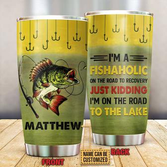 Fishing On The Road Personalized Tumbler - Gift for Fishers - Thegiftio UK