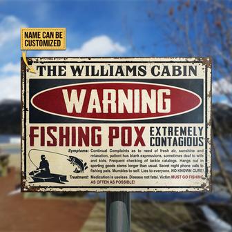 Fishing Pox Warning Personalized Metal Sign - Thegiftio UK