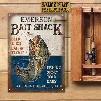 Personalized Fishing Story Bait Shack Custom Metal Sign - Thegiftio UK