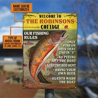 Trout Only Fish On Custom Metal Sign - Gift for Fishermen - Thegiftio UK
