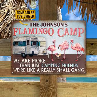 Flamingo Camp Small Gang Custom Metal Sign - Gift for Friend - Thegiftio UK