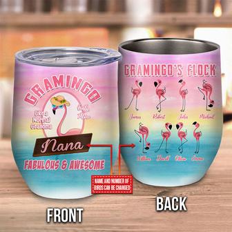 Flamingo Like A Normal Custom Wine Tumbler - Grandma Gift - Thegiftio UK