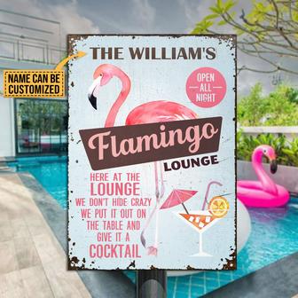 Flamingo Lounge Crazy Custom Metal Sign - Gift for Friends - Thegiftio UK