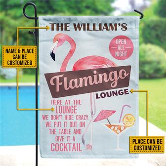 Personalized Flamingo Lounge Crazy Custom Flag - Summer Gift - Thegiftio UK