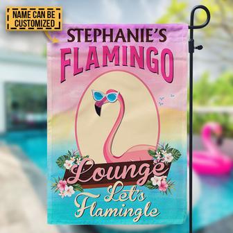 Personalized Flamingo Lounge Let's Flamingle Custom Flag - Thegiftio UK