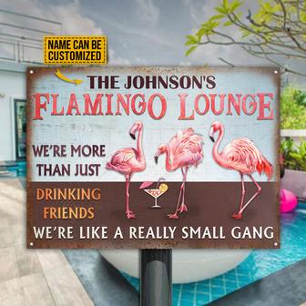 Flamingo Lounge Small Gang Custom Sign - Gift for Friends - Thegiftio UK