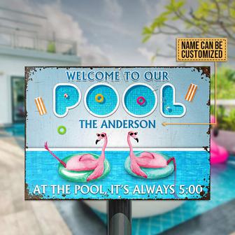 It's Always Pool Time Personalized Metal Sign - Pool Gift - Thegiftio UK