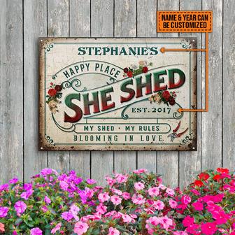 Blooming In Love Personalized Metal Sign - Gift for Friends - Thegiftio UK