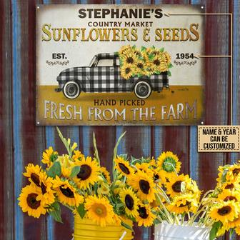 Personalized Floristry Vintage Sunflower Metal Sign - Gift - Thegiftio UK