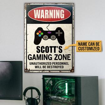 Game Zone Unauthorized Custom Metal Sign - Gift for Friends - Thegiftio UK
