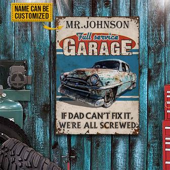 Personalized Garage Car If Dad Custom Metal Sign - Thegiftio UK