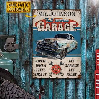Garage Car Open When Custom Metal Sign - Gift for Mechanic - Thegiftio UK