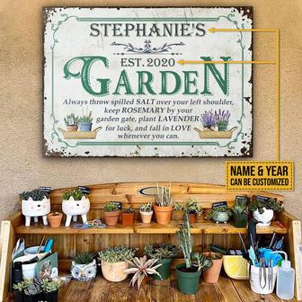 Fall In Love Personalized Metal Sign - Gift for Gardeners - Thegiftio UK