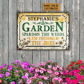 Pardon The Weeds Personalized Metal Sign - Garden Gift - Thegiftio UK