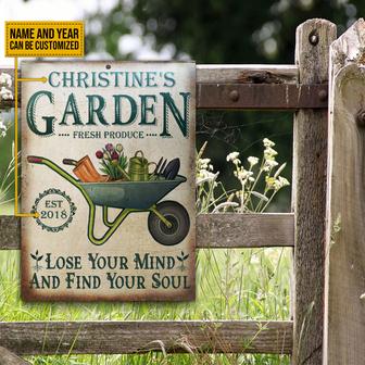 Find Your Soul Personalized Metal Sign - Gift for Gardeners - Thegiftio UK