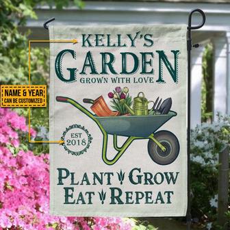 Grow With Love Personalized Garden Flag - Gift for Gardeners - Thegiftio UK