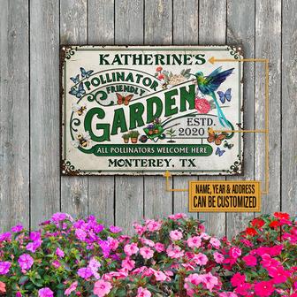 Pollinator Friendly Welcome Custom Metal Sign - Garden Gift - Thegiftio UK