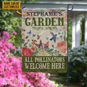 Pollinators Welcome Personalized Flag - Gift for Gardeners - Thegiftio UK