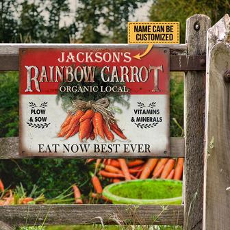 Rainbow Carrot Personalized Metal Sign - Gift for Gardeners - Thegiftio UK