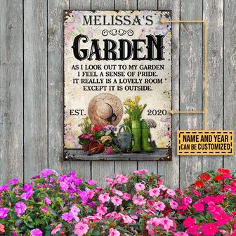 As I Look Out Personalized Metal Sign - Gift for Gardeners - Thegiftio UK