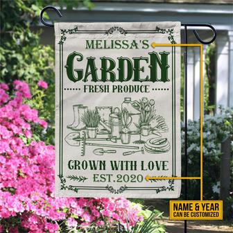 Gardening Grown With Love Personalized Flag - Garden Gift - Thegiftio UK