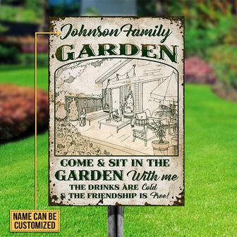 Gardening The Drinks Custom Metal Sign - Gift for Gardeners - Thegiftio UK