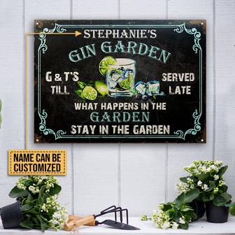 Personalized Gin Garden G&T Custom Metal Sign - Gift for Him - Thegiftio UK