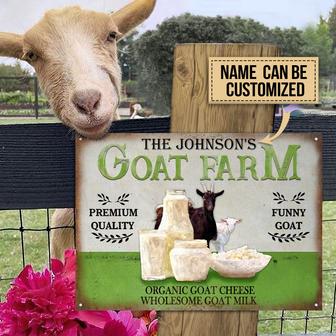 Personalized Goat Farm Wholesome Metal Sign - Farmer Gift - Thegiftio UK