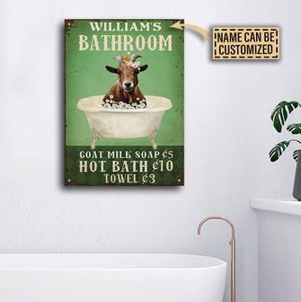 Personalized Goat Hot Bath Metal Sign - Gift for Goat Lovers - Thegiftio UK