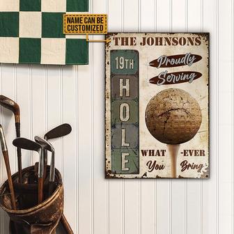 Personalized Golf 19th Hole Box Custom Metal Sign - Thegiftio UK