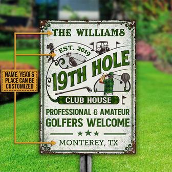 19th Hole Club House Custom Metal Sign - Gift for Golfers - Thegiftio UK