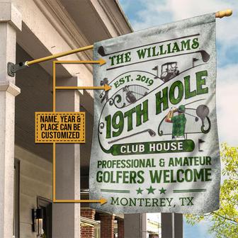 Personalized Golf 19th Hole Custom Flag - Gift for Golfers - Thegiftio UK