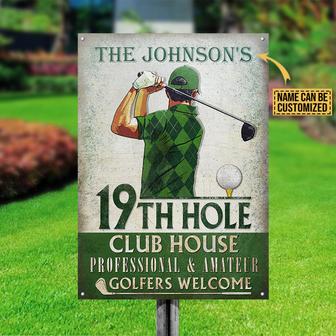 Personalized Golf 19th Hole Metal Sign - Gift for Golfers - Thegiftio UK