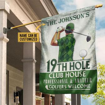 Personalized Golf 19th Hole Club House Welcome Flag - Gift - Thegiftio UK