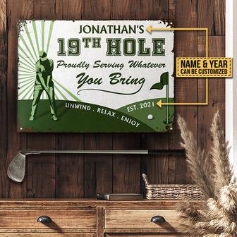 Golf 19th Hole Custom Metal Sign - Gift for Golfers - Thegiftio UK