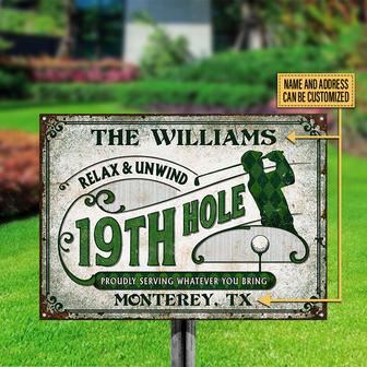 Personalized Golf 19th Hole Metal Sign - Gift for Golfers - Thegiftio UK