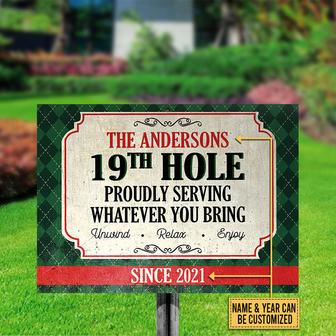 Personalized Golf 19th Hole Custom Metal Sign - Golf Gift - Thegiftio UK