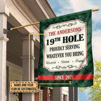 Personalized Golf 19th Hole Custom Flag - Gift for Golfers - Thegiftio UK