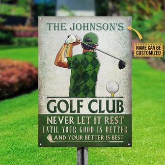 Never Let It Personalized Metal Sign - Gift for Golf Lovers - Thegiftio UK