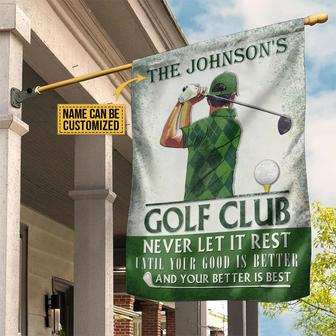 Never Let It Personalized Garden Flag - Gift for Golf Lovers - Thegiftio UK