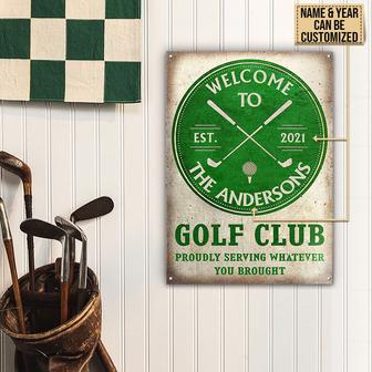 Personalized Golf Club Welcome Metal Sign - Gift for Golfers - Thegiftio UK
