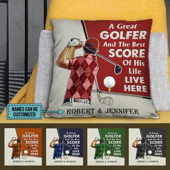 Best Score Live Color Personalized Pillow - Gift for Couples - Thegiftio UK